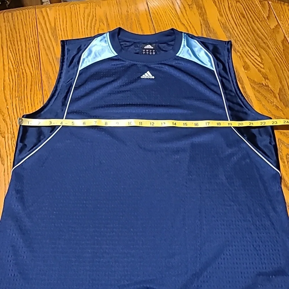 Adidas Navy Blue Sleeveless Athletic Shirt - Men's Large